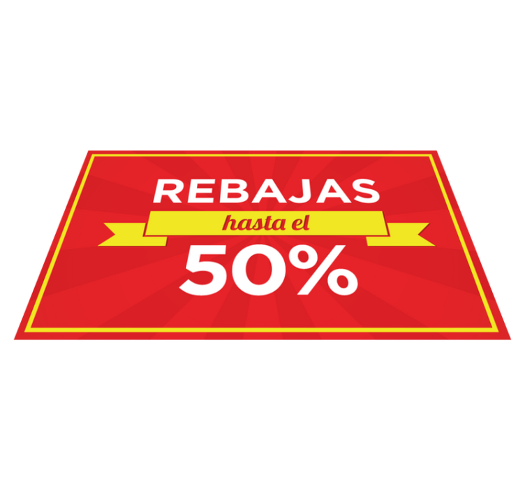 Alfombra de vinilo roja Rebajas personalizable - TenVinilo