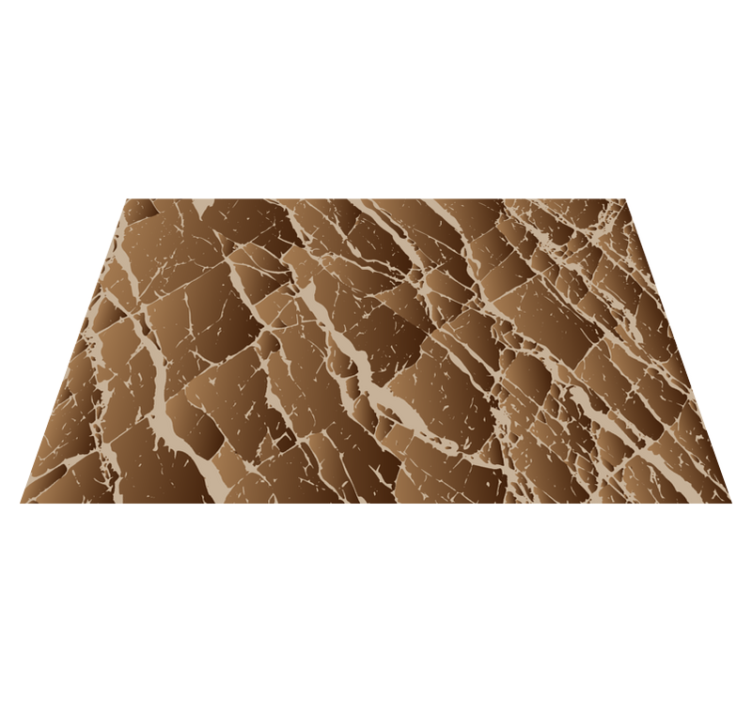 Alfombra vinílica comedor efecto mármol marrón - TenVinilo