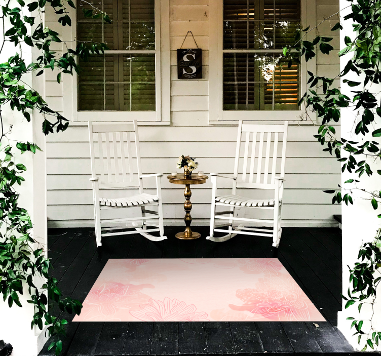 Alfombra vinílica flores tranquilidad floral - TenVinilo