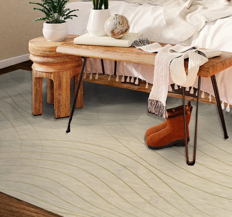 Alfombra vinílica minimalista arte lineal fluido - TenVinilo