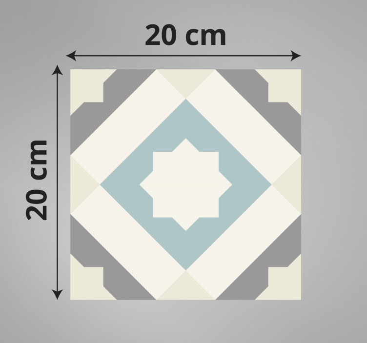 Alfombra vinílica baño hidráulica estrellas geométricas - TenVinilo