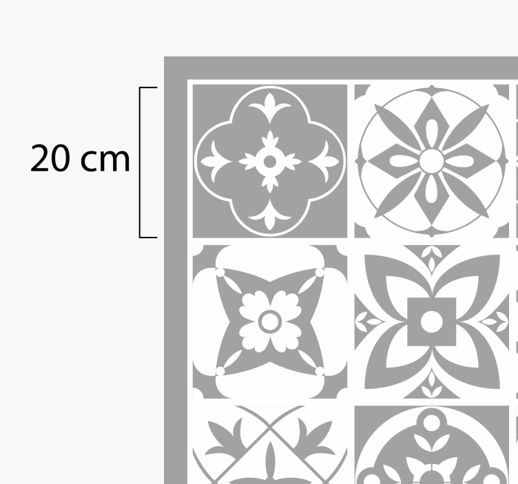 Alfombra vinilo cocina hidráulica color pantone gris - TenVinilo