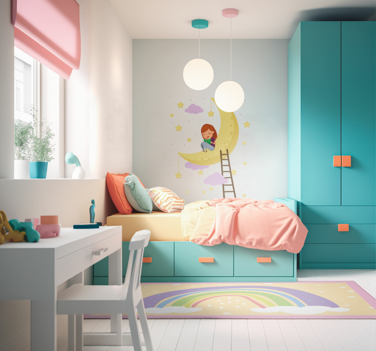 Alfombra de vinilo infantil Arco iris - TenVinilo