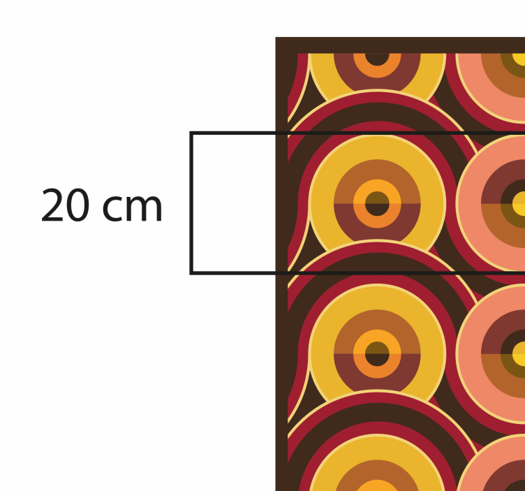 Alfombra vinílica 70s pop viejos círculos - TenVinilo