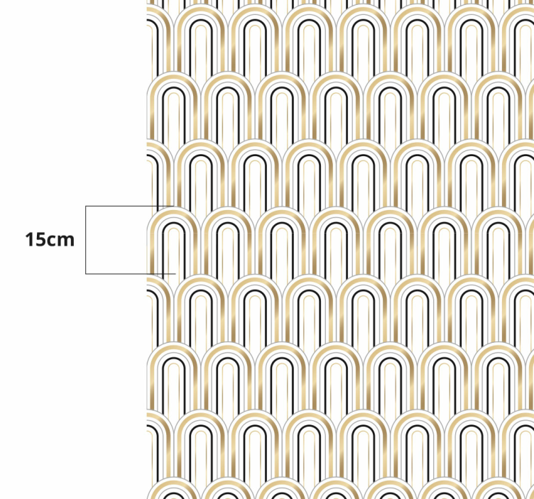 Alfombra vinílica geométrica diseño de patrón de arco - TenVinilo