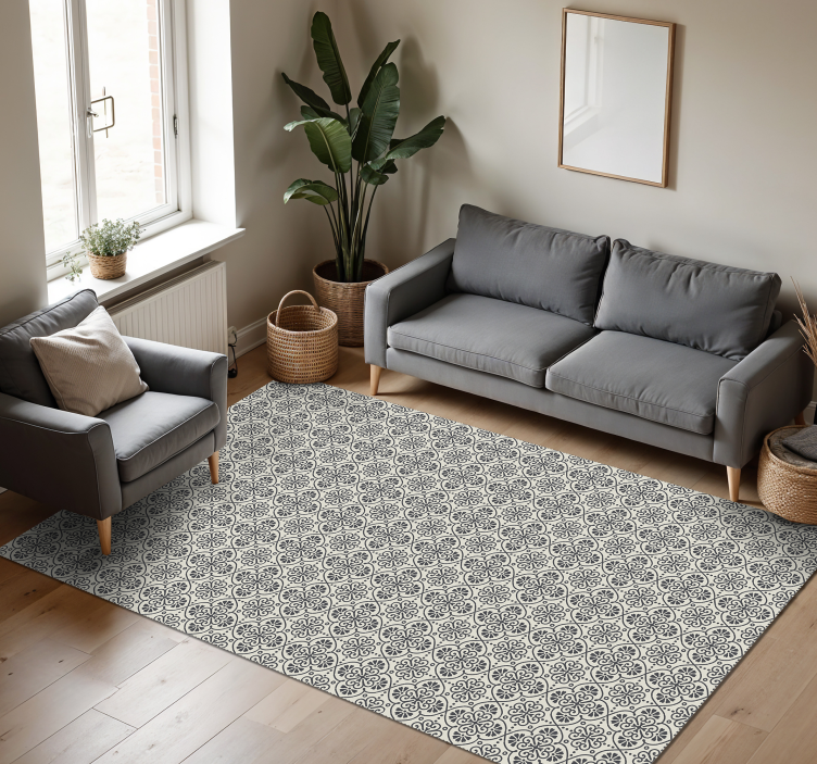 Alfombra vinílica mosaico patrón mosaico elegante - TenVinilo