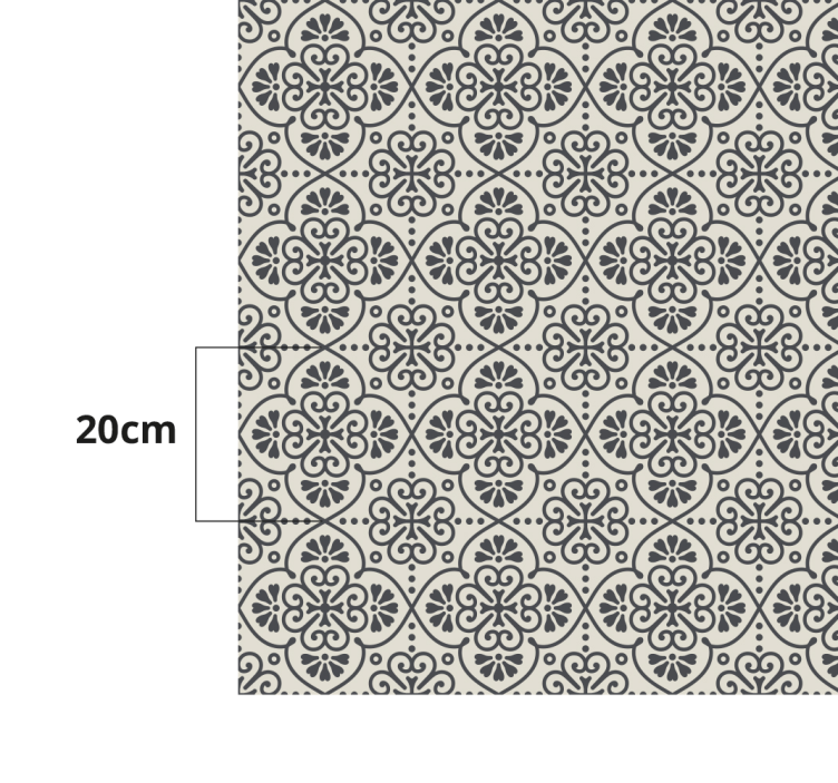 Alfombra vinílica mosaico patrón mosaico elegante - TenVinilo