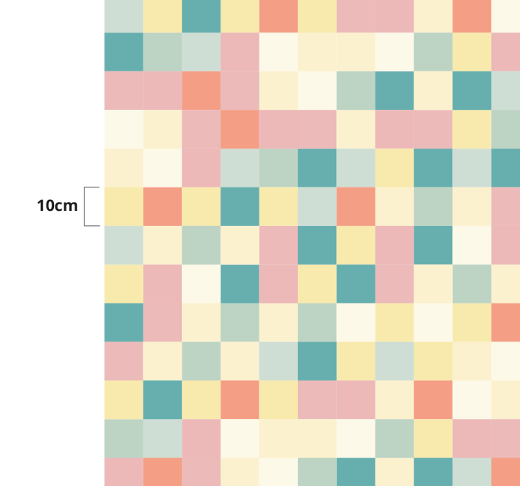 Alfombras vinílicas juvenils cuadrados colores - TenVinilo