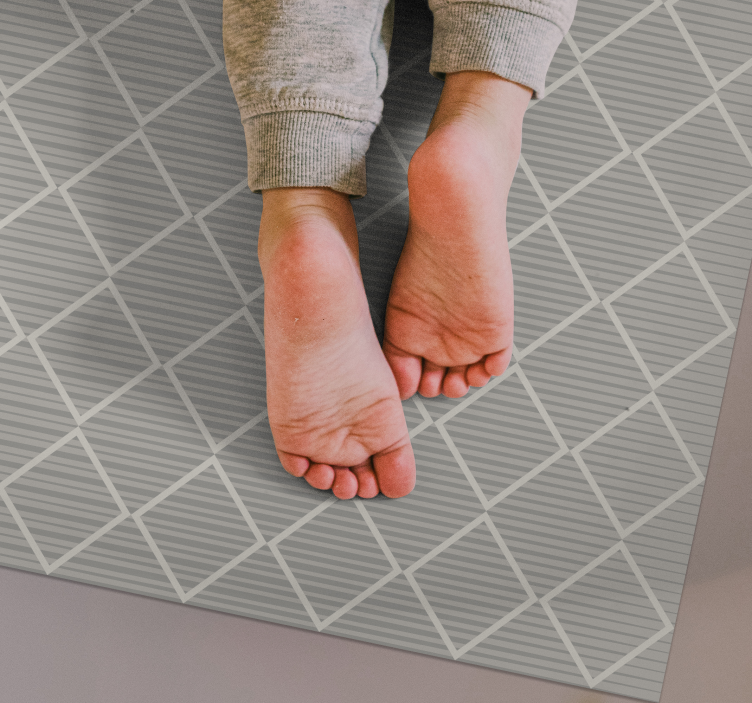 Alfombra de vinilo geométrica Rombos grises irregulares - TenVinilo