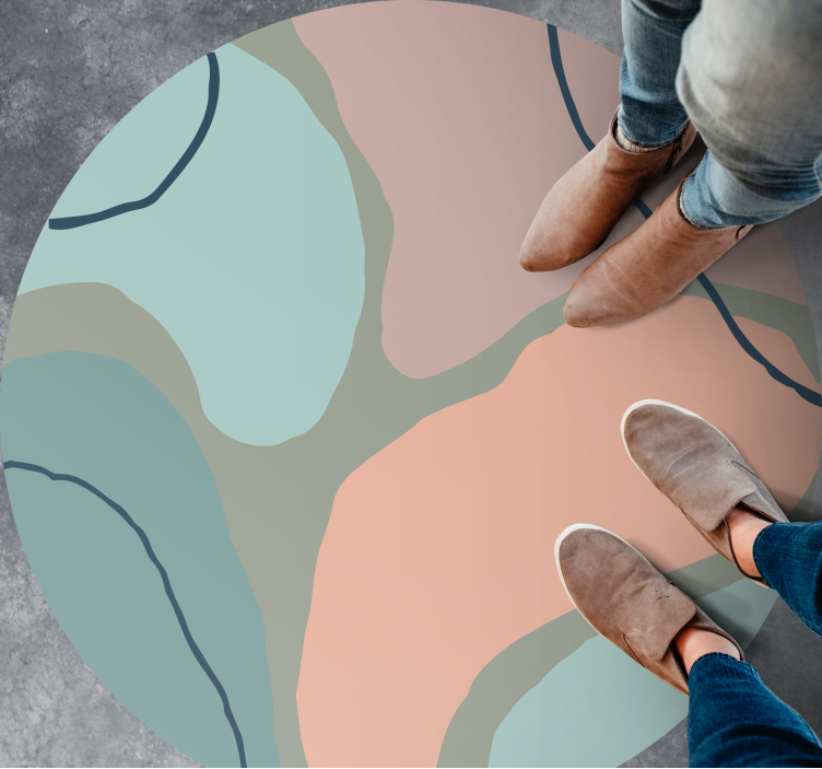 Alfombra vinílica redonda estilo nórdico - TenVinilo