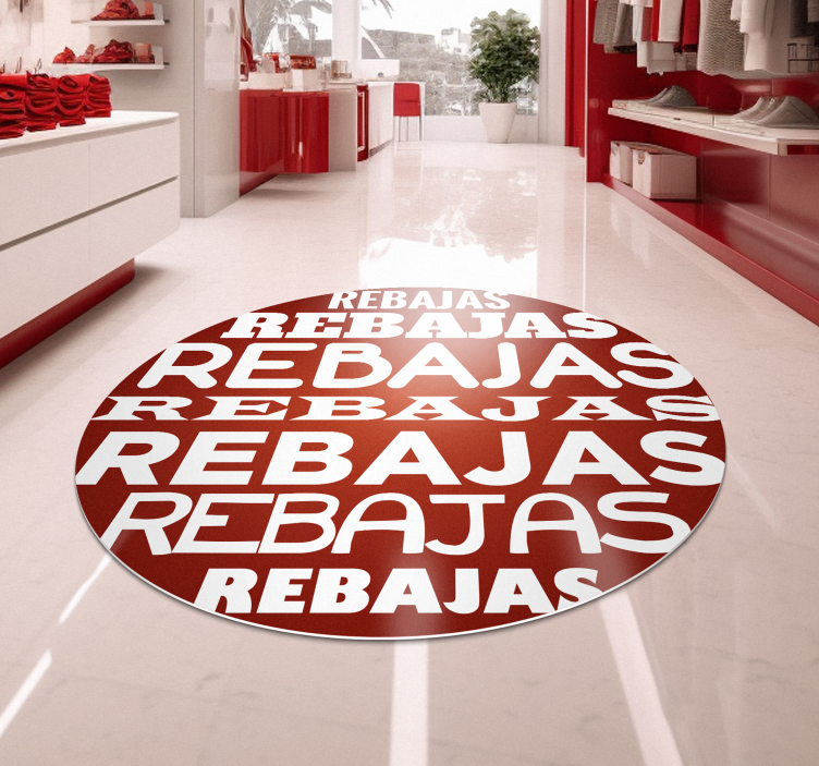 Alfombra de vinilo roja circular rebajas - TenVinilo