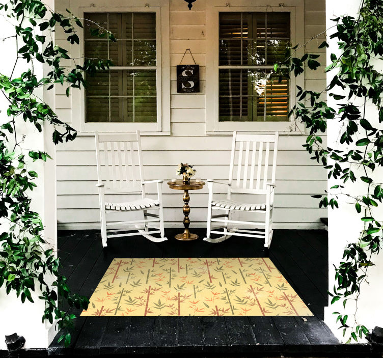 Alfombra vinílica textura a madera de bambú - TenVinilo