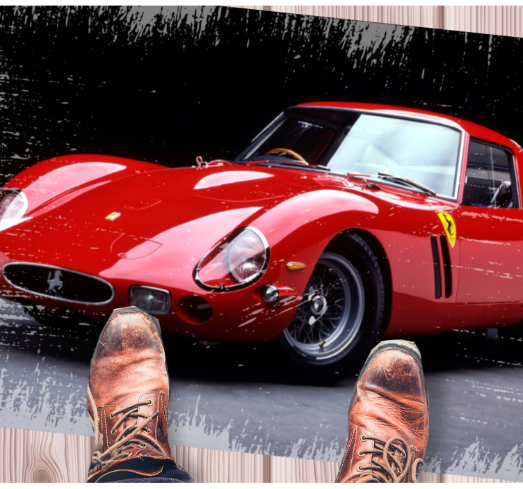 Alfombra vinílica vintage Ferrari 250 gto - TenVinilo