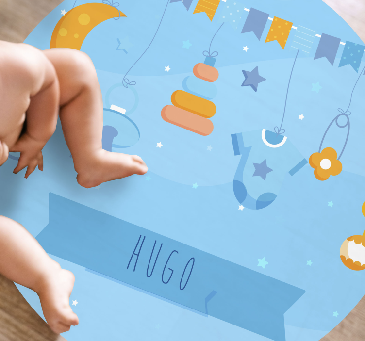 Alfombra vinílica bebé decoración infantil personalizada - TenVinilo