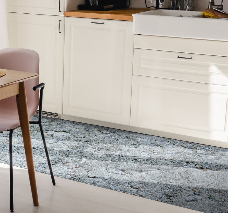 Alfombra vinilo cocina Piedra gris - TenVinilo