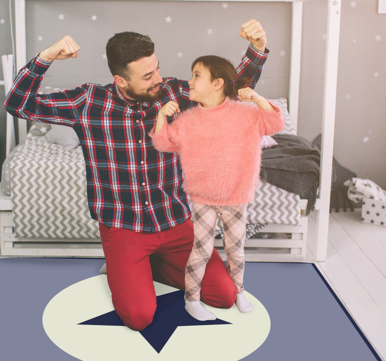 Alfombra vinílica de estrellas centro de mesa estrella - TenVinilo