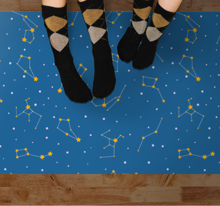 Alfombra vinílica de estrellas cielo nocturno celestial - TenVinilo