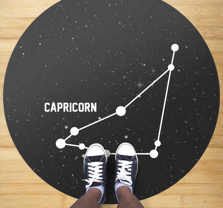 Alfombra vinílica de estrellas constelación de capricornio - TenVinilo