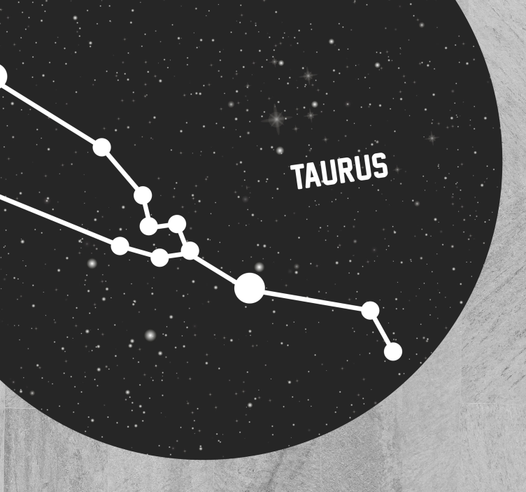 Alfombra vinílica de estrellas constelación de tauro - TenVinilo