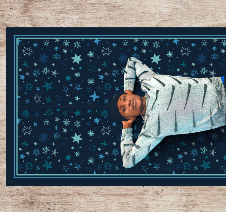 Alfombra vinílica de estrellas diseño de motivo celestial - TenVinilo