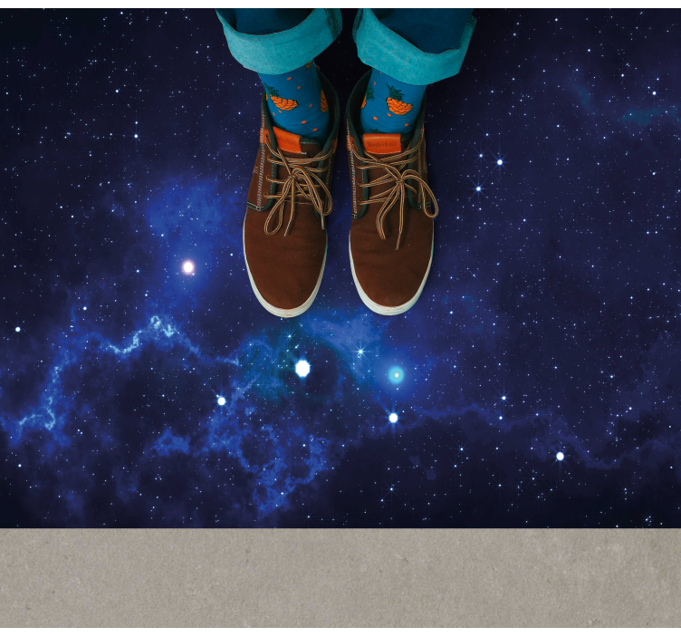 Alfombra vinílica de estrellas escena de nebulosa cósmica - TenVinilo