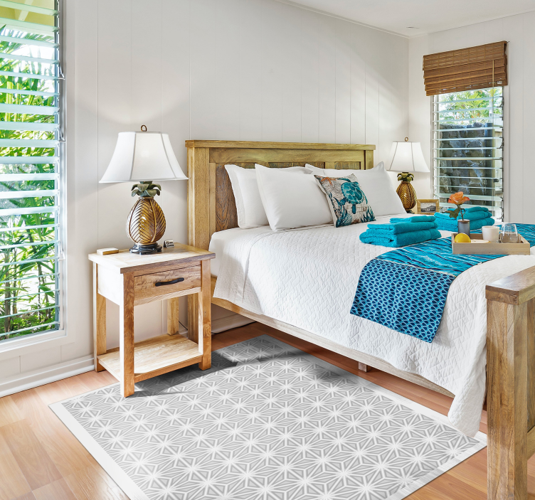 Alfombra de vinilo geométrica Elegante gris - TenVinilo