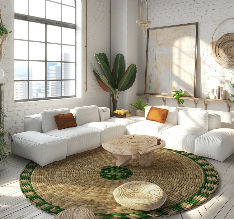 Alfombra vinilo efecto textura tejido alrededor - TenVinilo