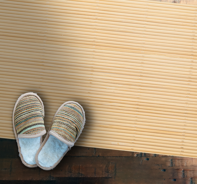 Alfombra vinilo exterior efecto bambú - TenVinilo