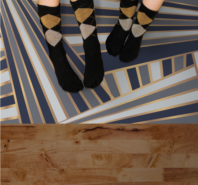 Alfombra exterior vinilo Patrón de tonos grises de líneas contras - TenVinilo