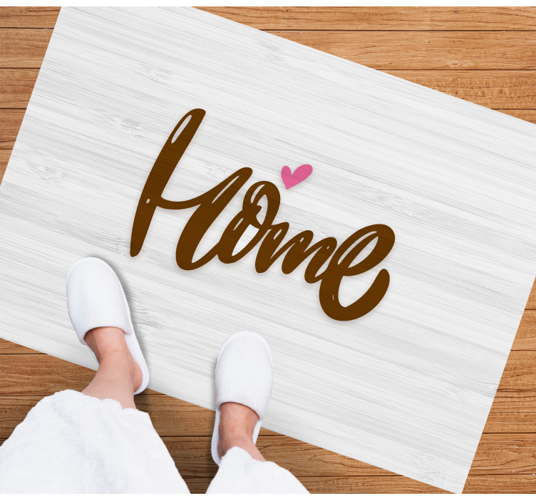 Alfombra vinílica recibidor casa de madera con oveja - TenVinilo