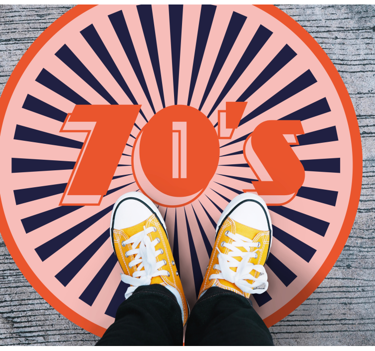 Alfombra vinílica vintage estilo retro de los años 70 - TenVinilo