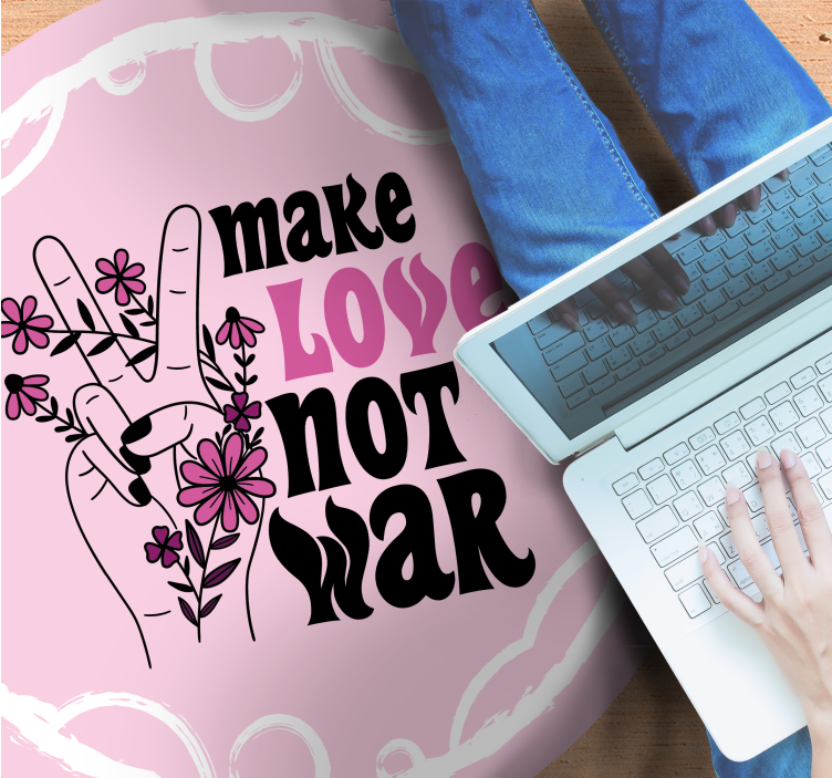 Alfombra vinílica frase mensaje de amor pacifico - TenVinilo