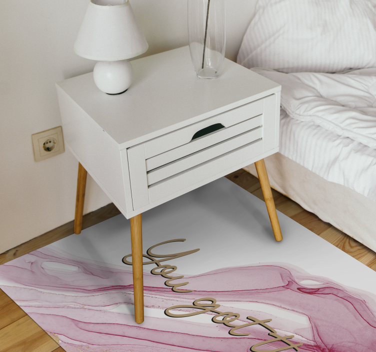 Alfombra vinílica frase tú puedes con esto - TenVinilo