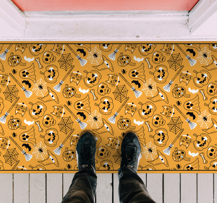 Alfombra vinilo Halloween con momias  - TenVinilo