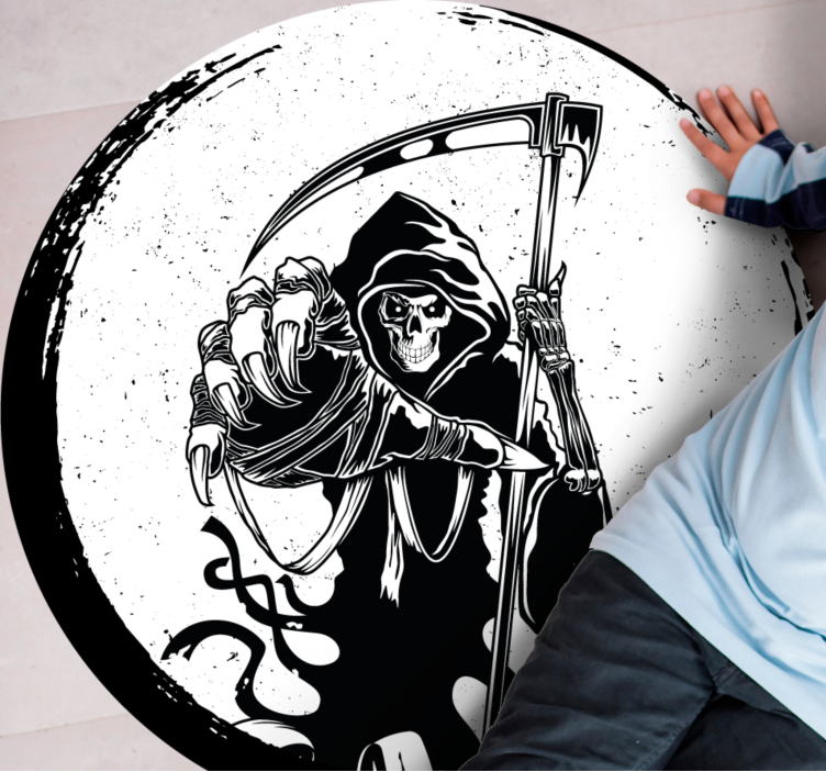 Alfombra vinílica Halloween motivo de la parca - TenVinilo