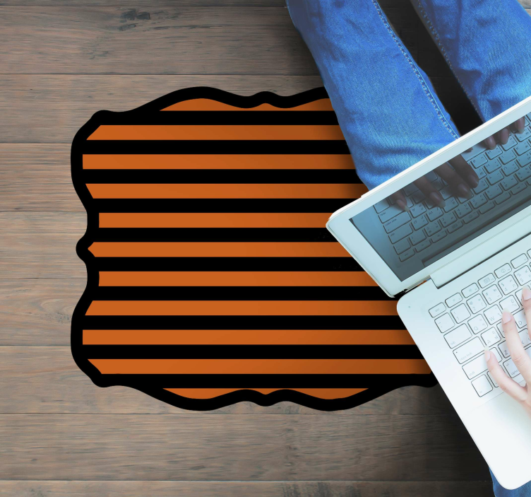 Alfombra vinílica Halloween rayas de halloween - TenVinilo