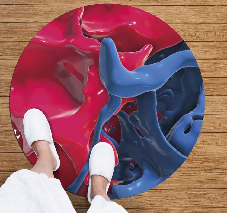 Alfombra vinílica imitación corriente de color abstracta - TenVinilo