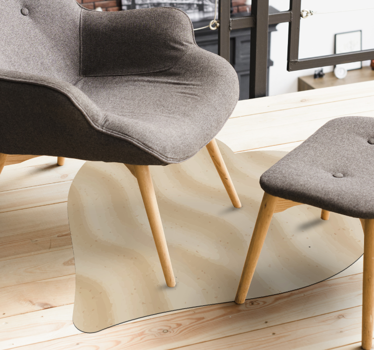 Alfombra vinílica imitación forma de corazón ondulada - TenVinilo