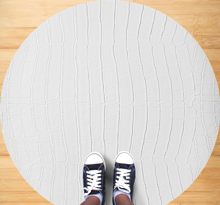 Alfombra vinílica animales patrón de cocodrilo blanco - TenVinilo
