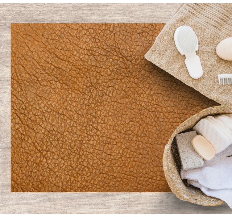 Alfombra vinílica imitación superficie similar al cuero - TenVinilo