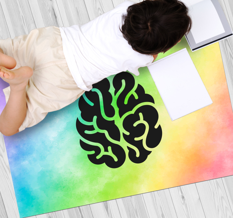 Alfombra vinílica infantil arcoiris educativo - TenVinilo