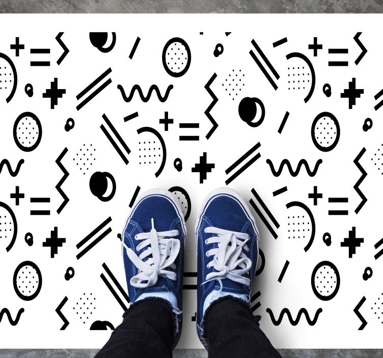 Alfombra vinílica infantil juego de patrones dinámicos - TenVinilo