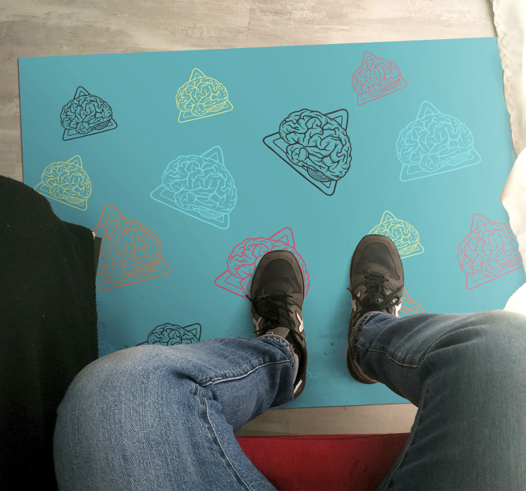 Alfombra vinílica infantil patrones cerebrales abstractos - TenVinilo