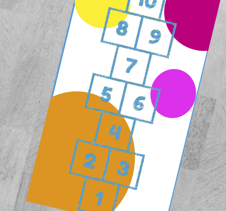 Alfombra vinílica juegos gráfico de rayuela - TenVinilo