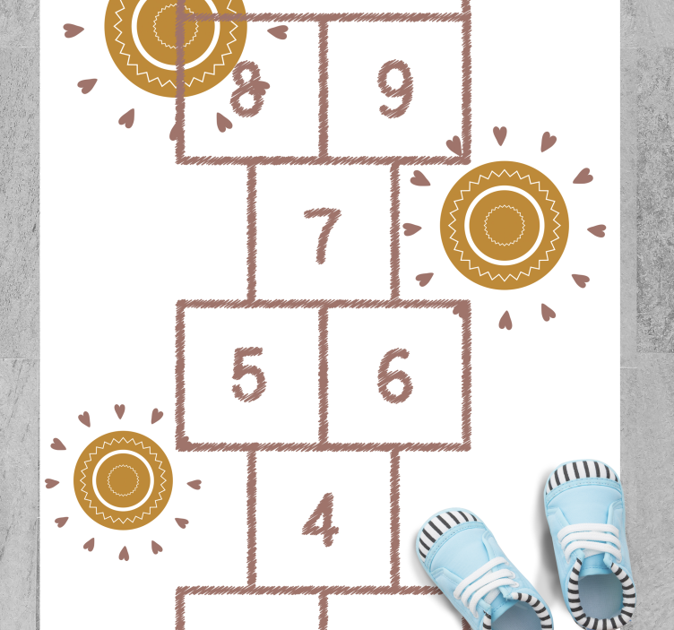 Alfombra vinílica juegos parque infantil de rayuela - TenVinilo