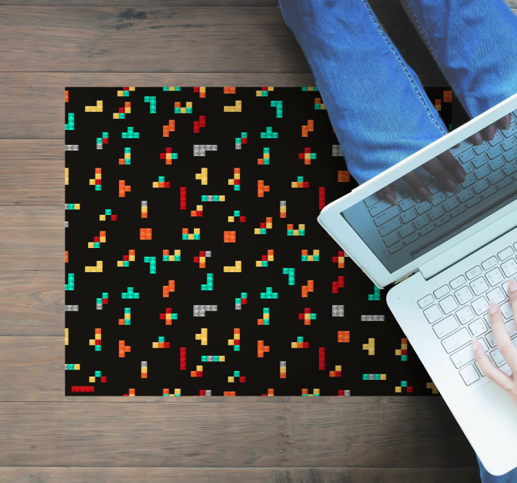 Alfombra vinílica juegos tema de tetris - TenVinilo