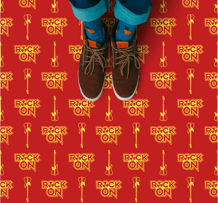 Alfombra vinílica juvenil patrón roca roja - TenVinilo