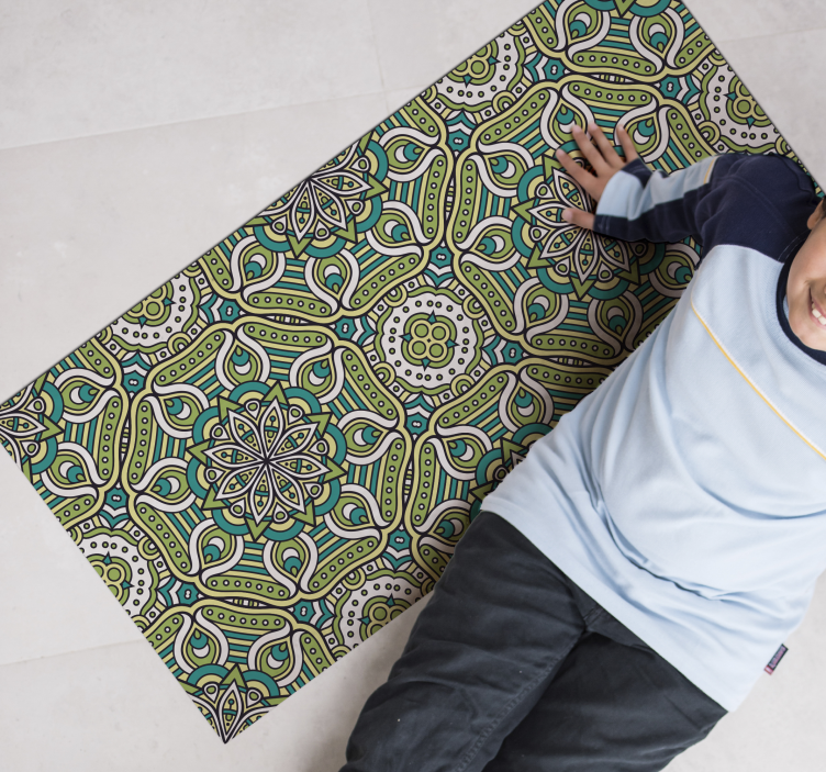 Alfombra vinílica mandala mandala estampado - TenVinilo