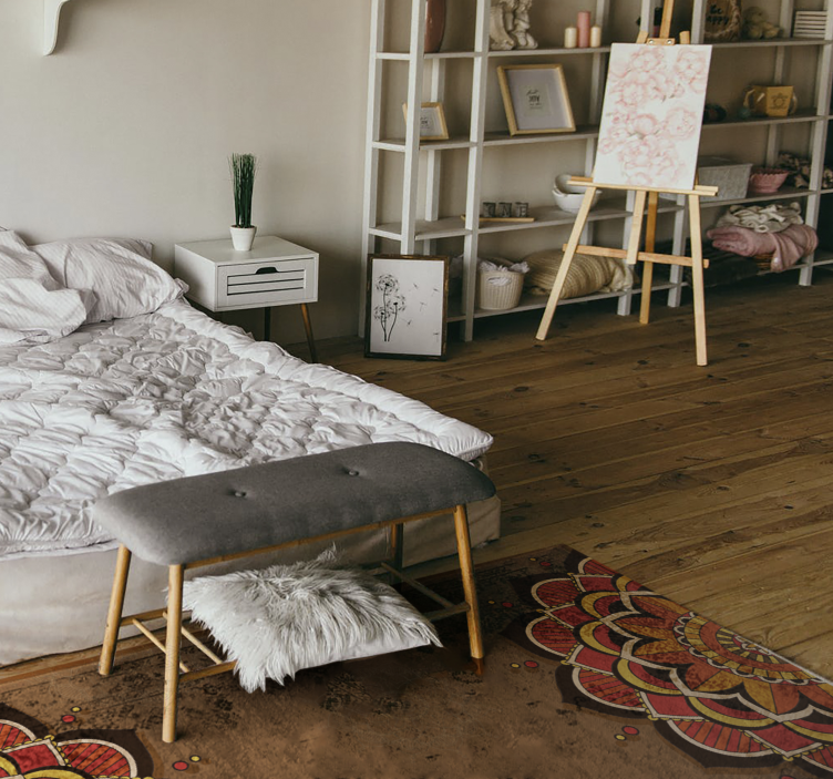 Alfombra vinílica mandala ornamentación mandala - TenVinilo