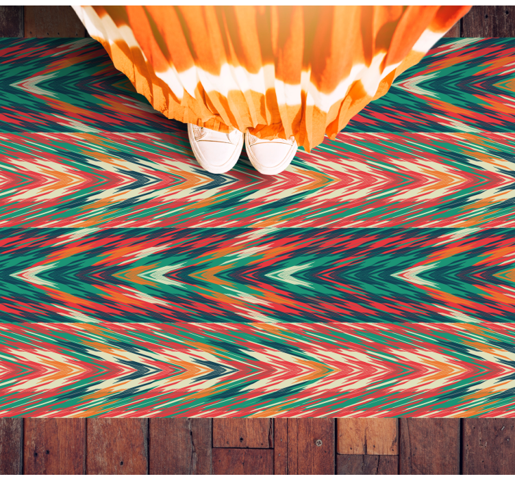 Alfombra vinílica rayas ondas de color dinámicas - TenVinilo